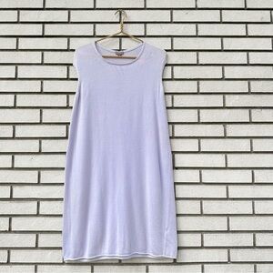 J. Jill Light Lavender Knit Sleeveless Shift Dress MP Petite Linen Blend